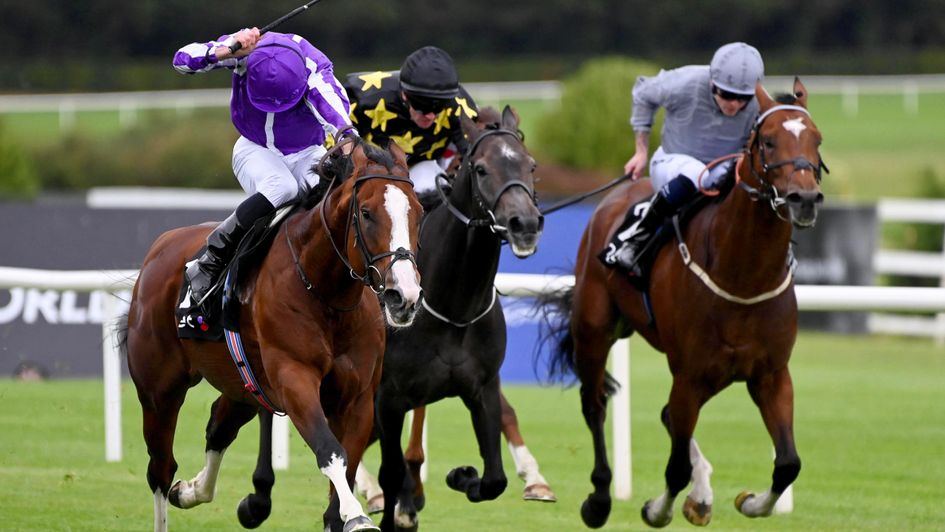 Diego Velazquez wins the Solonaway Stakes