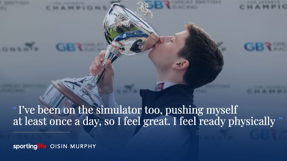 The champion jockey is ready for racing's return