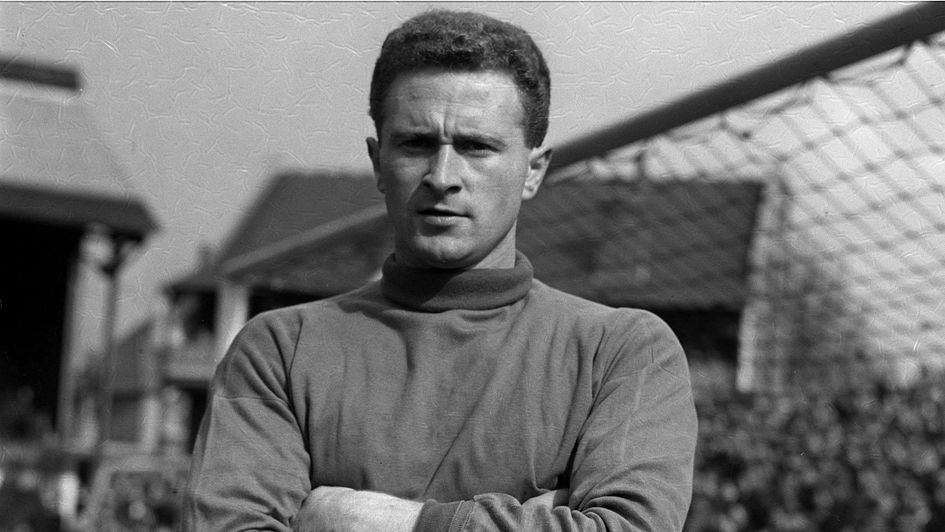 Harry Gregg: Manchester United and Northern Ireland goalkeeper pictured in 1957