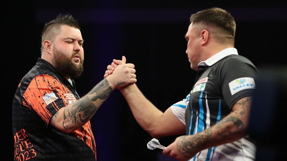 Michael Smith and Gerwyn Price (Picture: Kieran Cleeves/PDC)