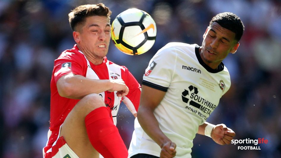 Louis Dennis (right) in action for Bromley