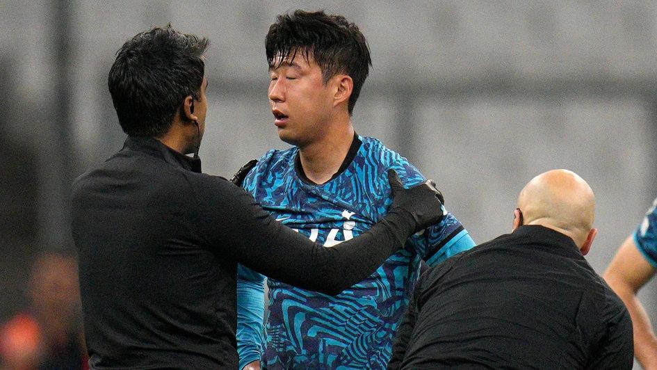 Son Heung-min suffered a facial injury against Marseille