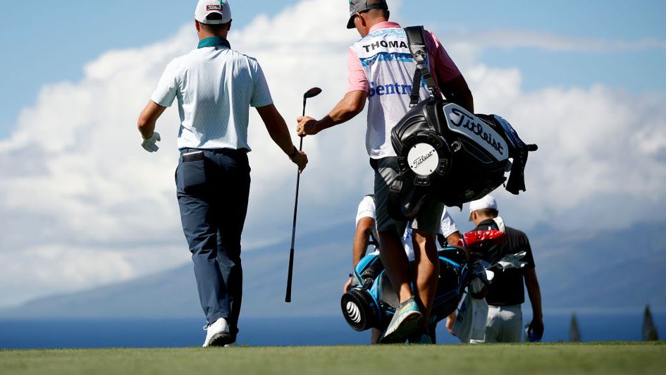 Justin Thomas and caddie Jim MacKay