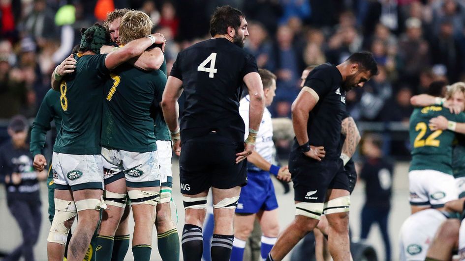 South Africa celebrate their victory over New Zealand in 2018