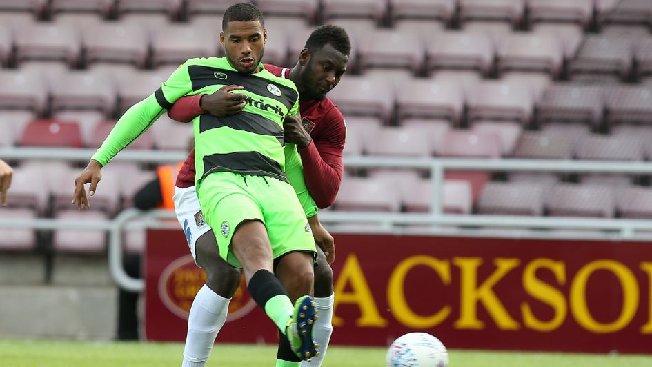 Reuben Reid in action for Forest Green