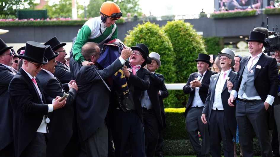 Great celebrates after Crystal Black's Royal Ascot win