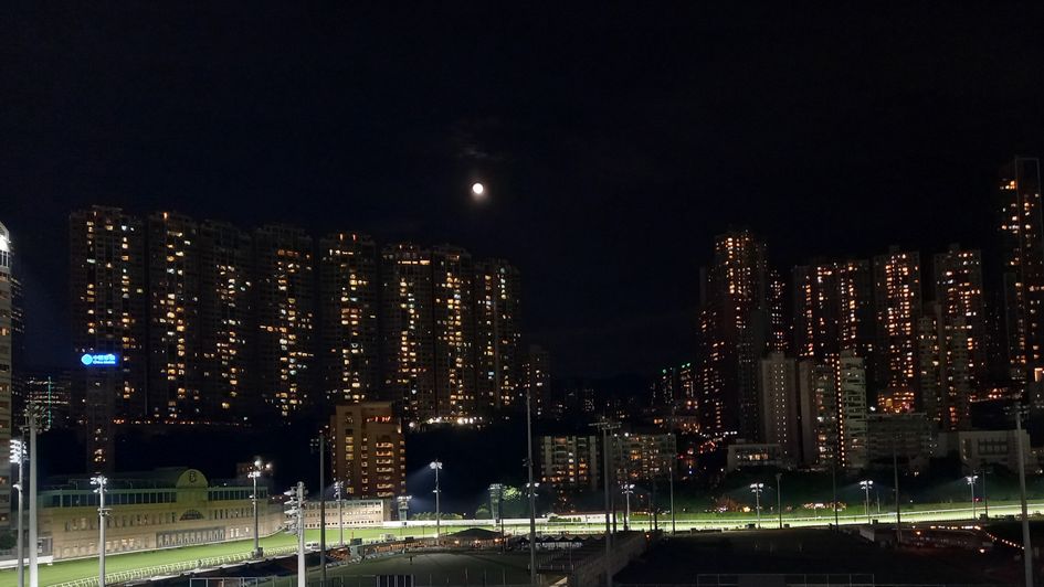 The full moon captured over Happy Valley