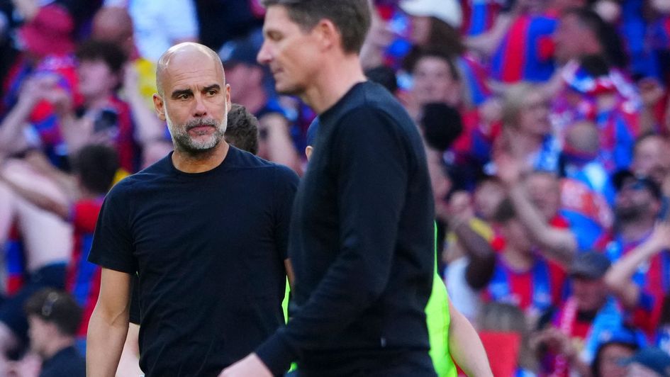 Pep Guardiola and Oliver Glasner