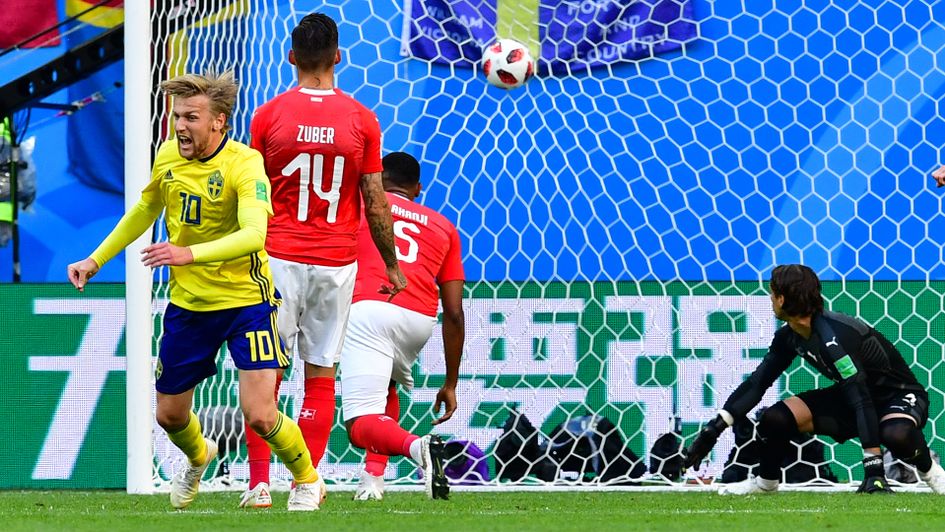 Emil Forsberg scores for Sweden