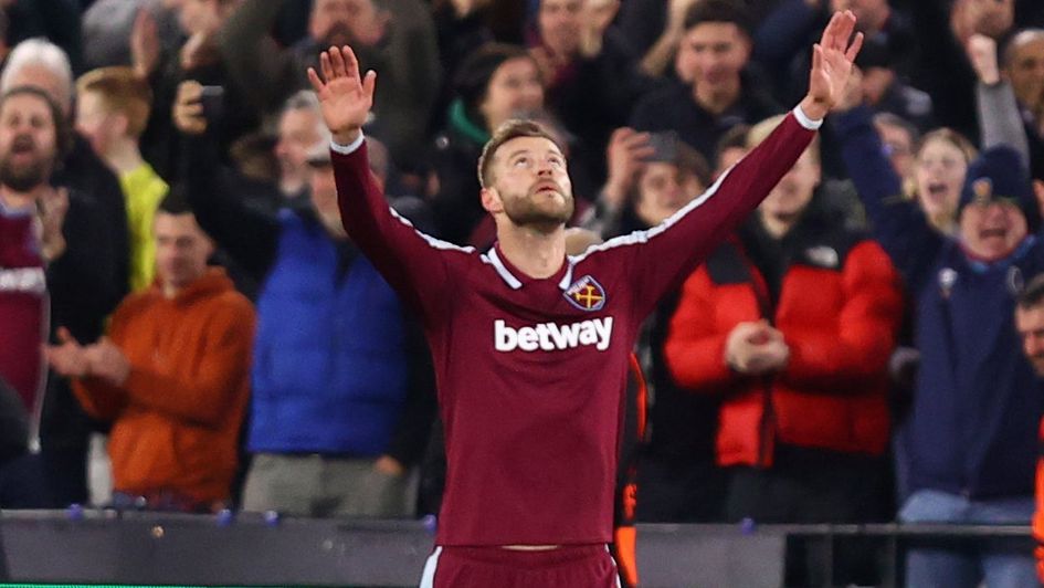 Andriy Yarmolenko celebrates his winner for West Ham