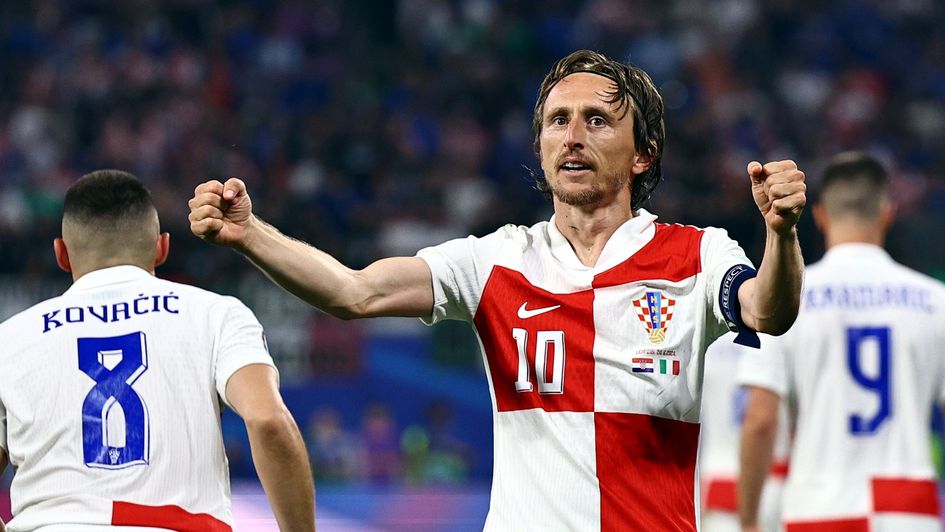 Luka Modric in action for Croatia