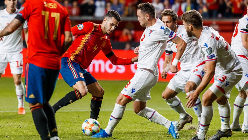 Faroe Islands in action against Spain