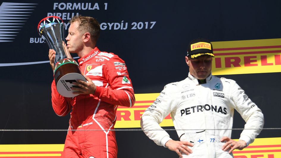 Sebastian Vettel celebrates