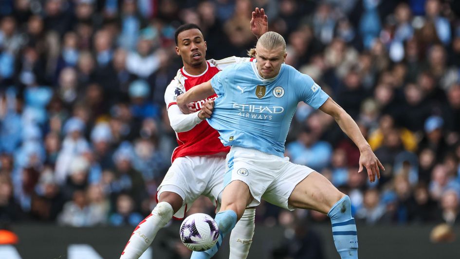 Gabriel challenges Erling Haaland