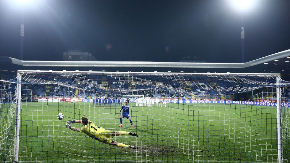 Bailey Peacock-­Farrell saves a penalty