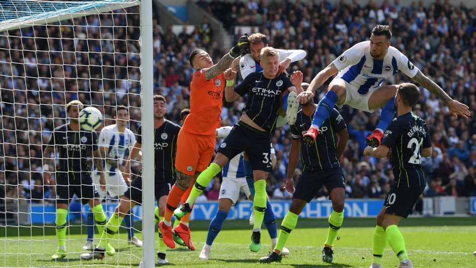 Brighton score against Man City on the final day of the Premier League season