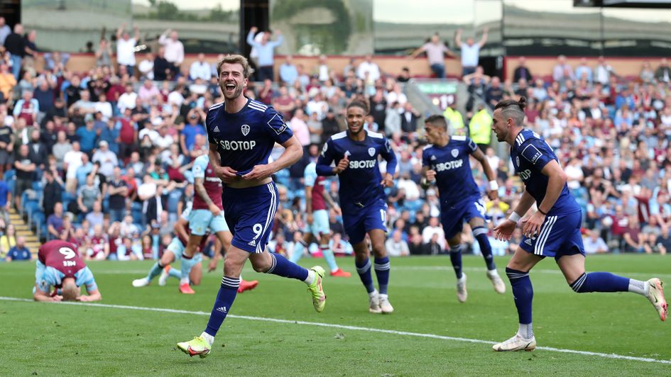 Patrick Bamford celebrates his goal against Burnley