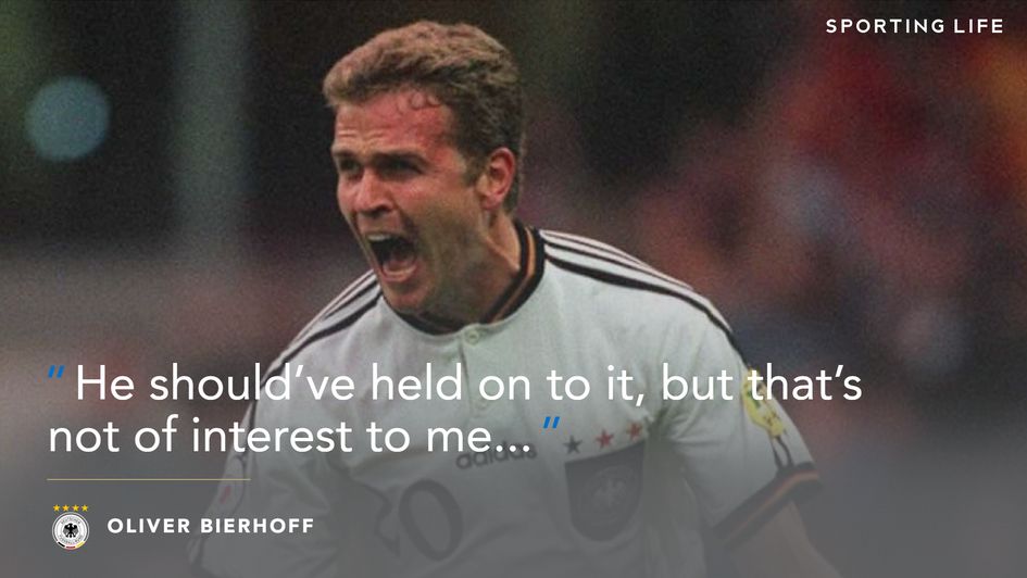 Oliver Bierhoff on the goalkeeping for his famous golden goal winner