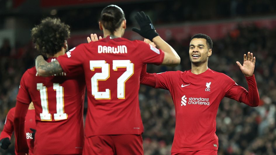 Mohamed Salah, Darwin Nunez and Cody Gakpo