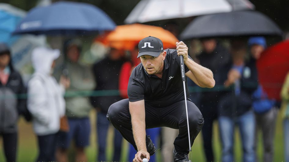 Matt Wallace in action on the final round at the European Masters