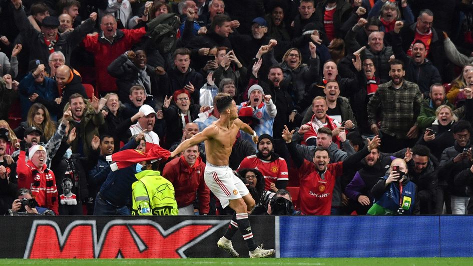 Cristiano Ronaldo celebrates his late winner against Villarreal