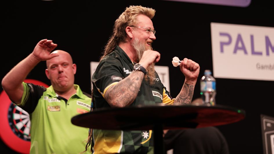 Simon Whitlock got the better of Michael van Gerwen once again (James O'Connor/PDC)