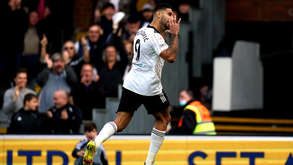 Aleksandar Mitrovic celebrates