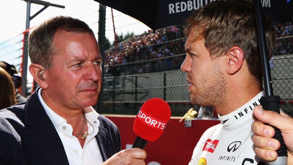 Martin Brundle and Sebbastian Vettel