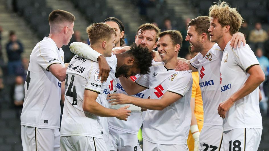 MK Dons celebrate