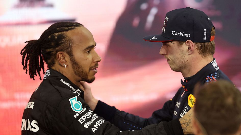 Lewis Hamilton and Max Verstappen