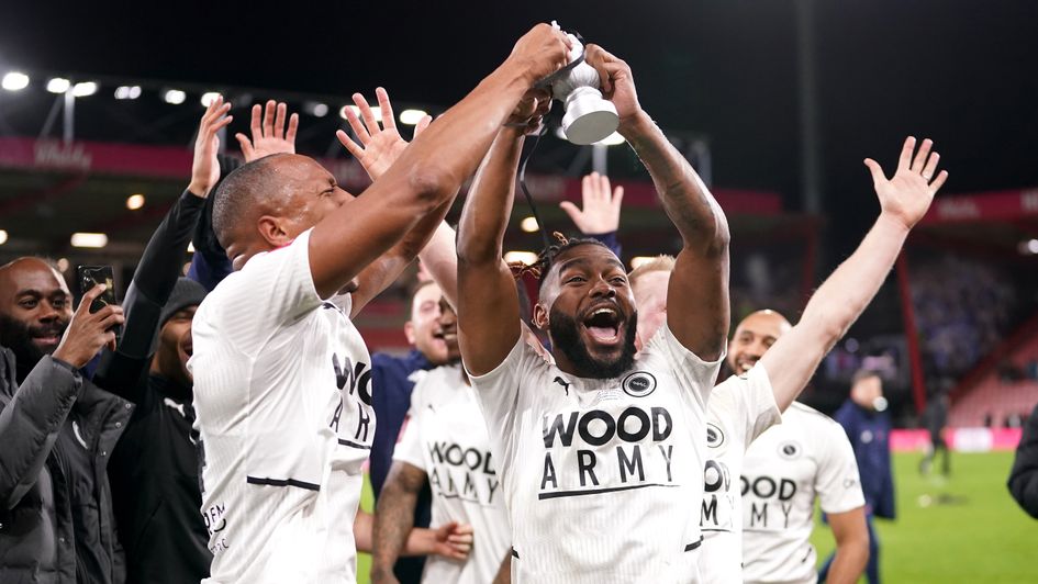 Boreham Wood celebrate their FA Cup win