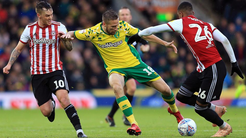 Marco Stiepermann in action against Brentford