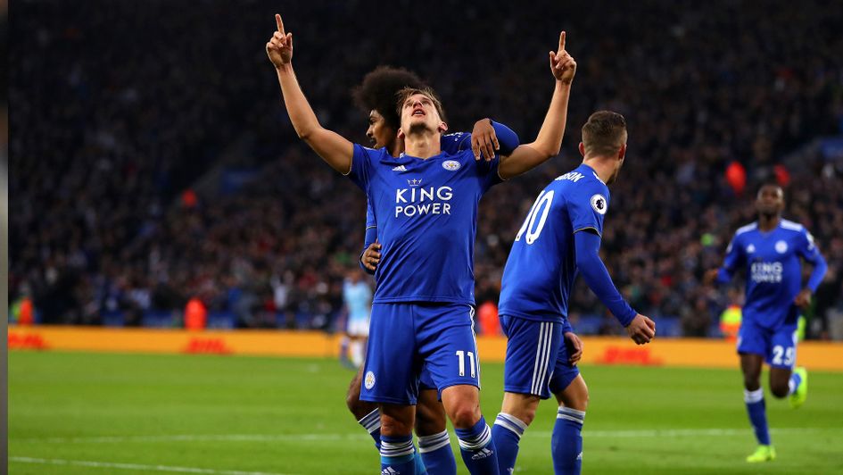 Marc Albrighton equalised for Leicester just minutes after going behind to Manchester City