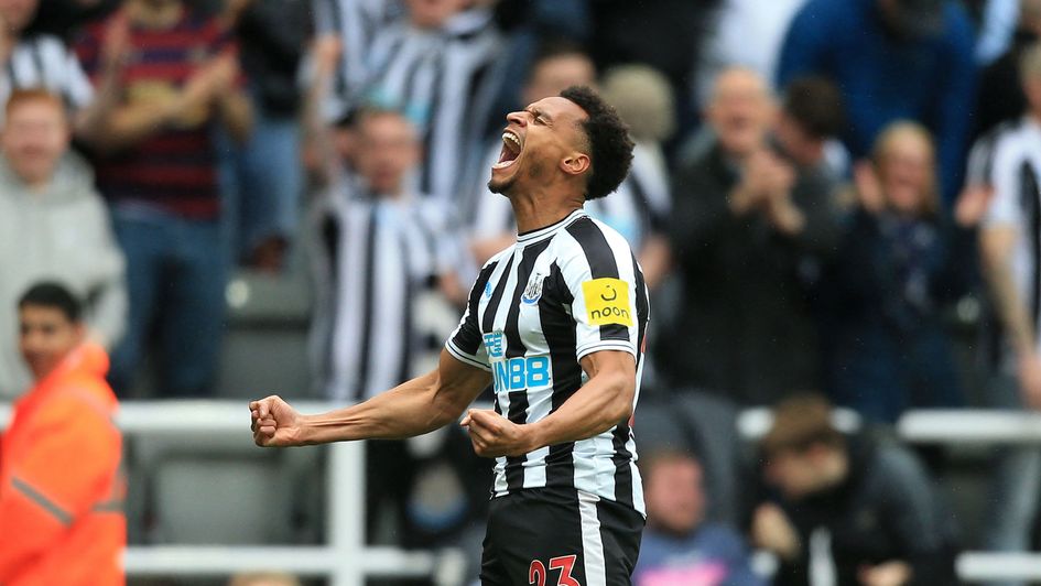 Jacob Murphy: Newcastle ace celebrates one of two goals in the 6-1 thrashing of Spurs