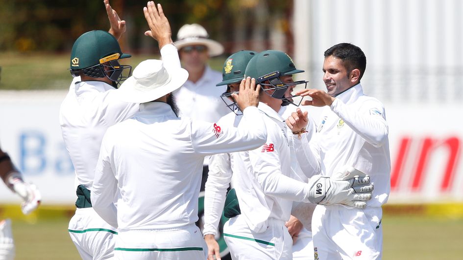 Celebrations for Keshav Maharaj and South Africa