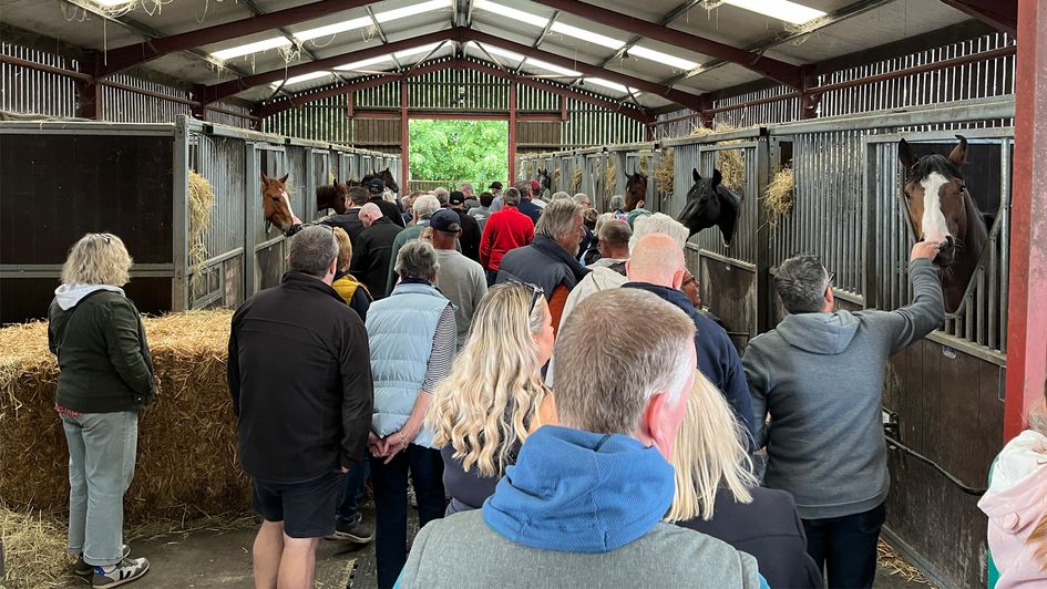 Members of the Club enjoy a stable visit