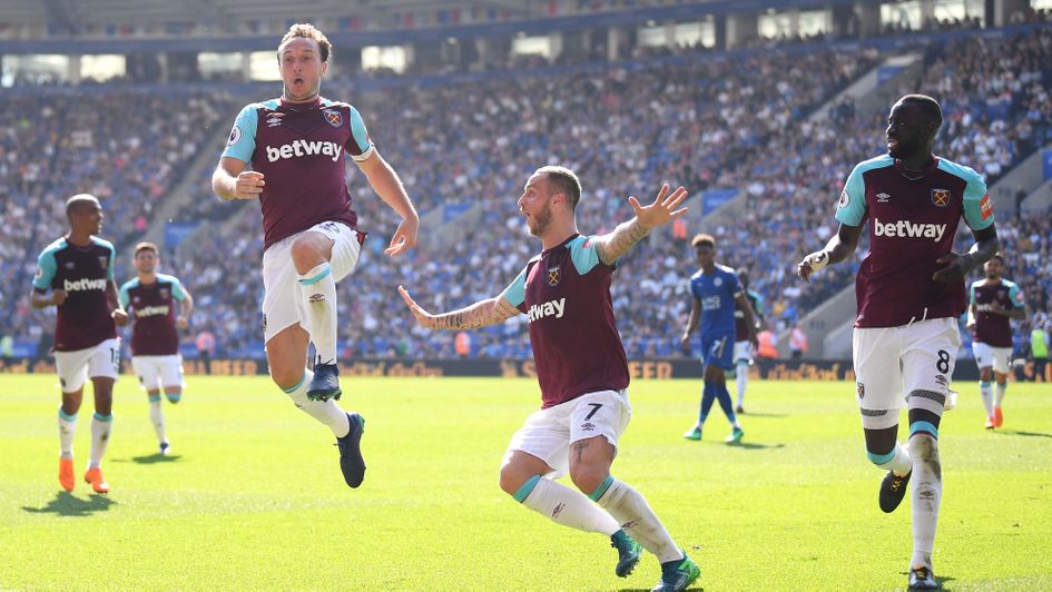 Mark Noble celebrates for West Ham