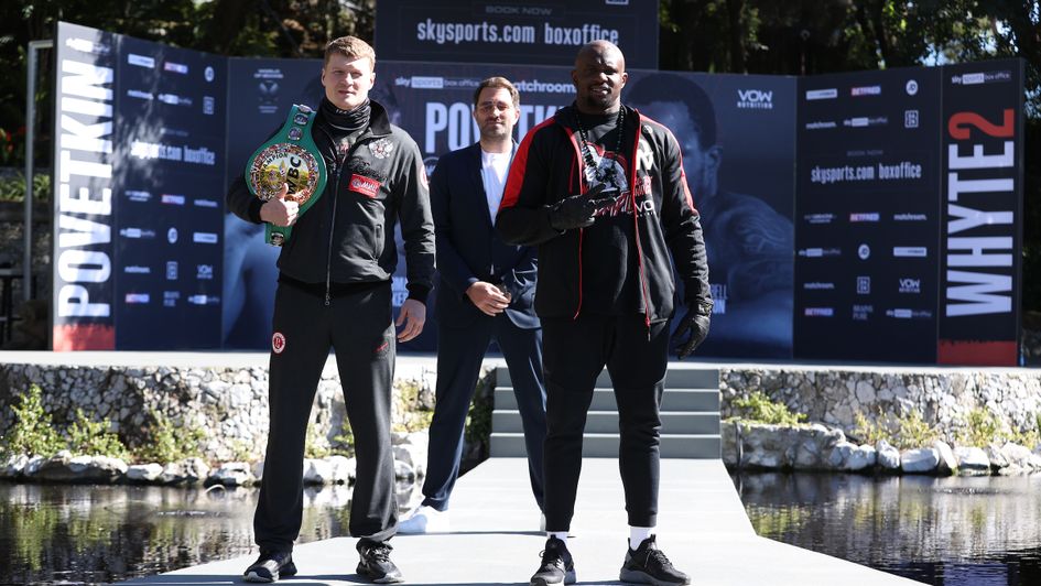 Dillian Whyte (right) is taken to exact revenge on Saturday night