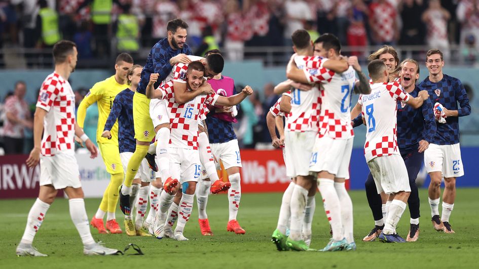 Croatia celebrate victory over Morocco