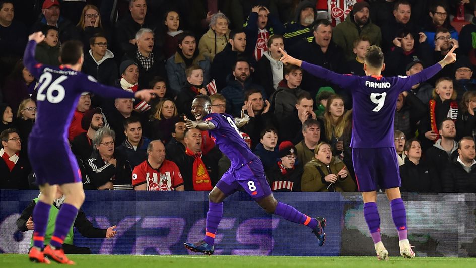 Naby Keita: The midfielder scored his first Liverpool goal to equalise at Southampton