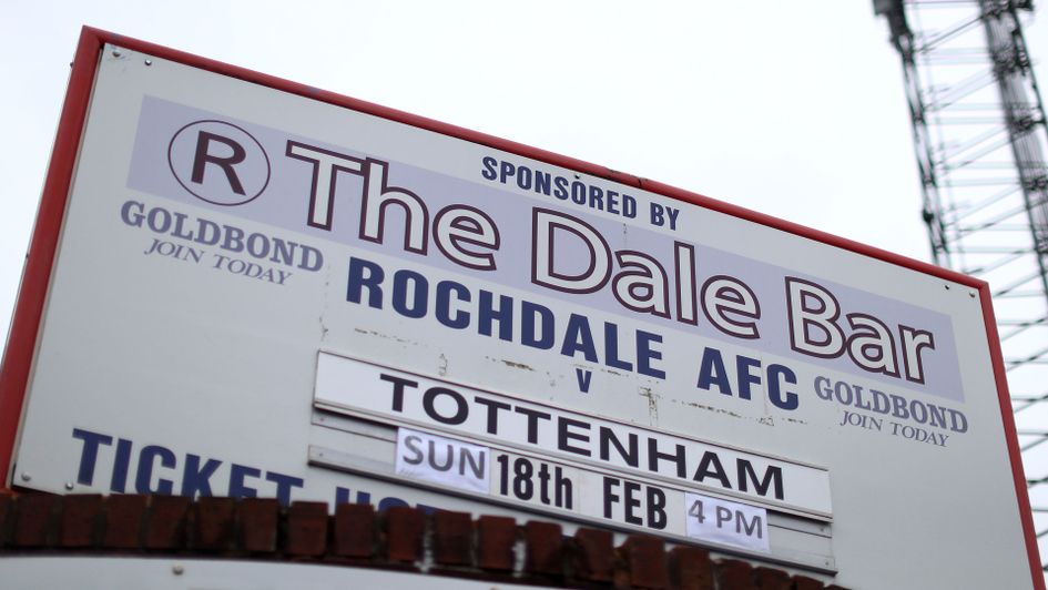 Rochdale v Tottenham at Spotland