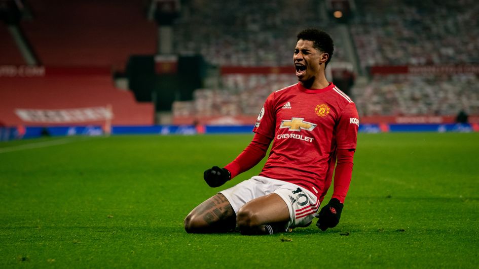 Marcus Rashford celebrates