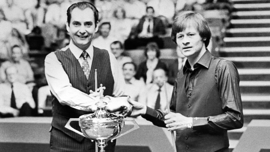 Ray Reardon pictured with Alex Higgins