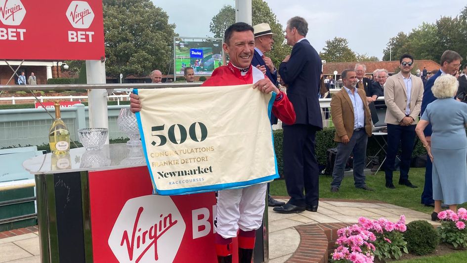 Frankie Dettori has ridden 500 winners at Newmarket