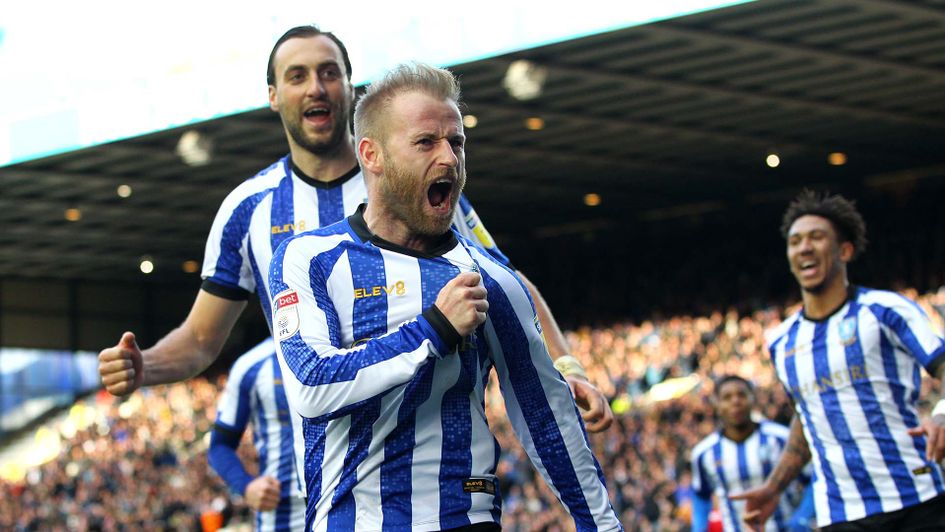 Barry Bannan celebrates scoring for Sheffield Wednesday