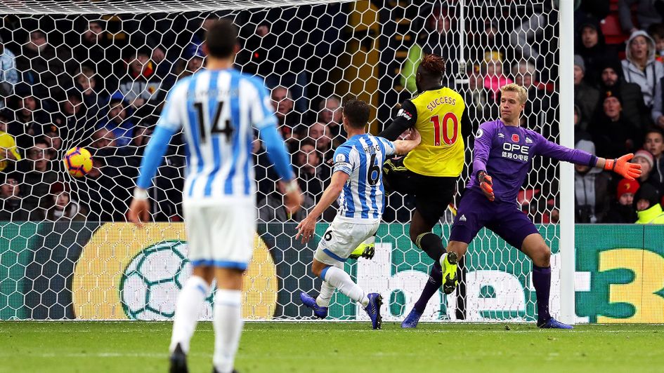 Isaac Success scores against Huddersfield