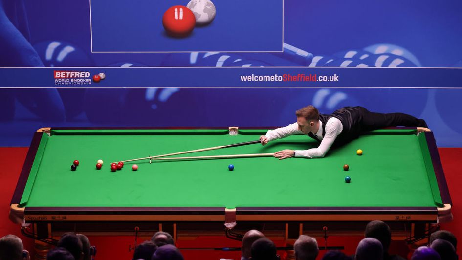 Judd Trump in action at the Crucible