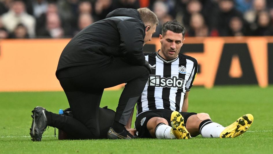 Newcastle's Fabian Schar is injured