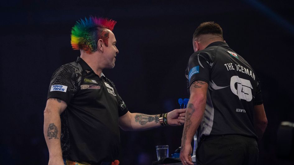 Peter Wright and Gerwyn Price (Picture: Lawrence Lustig/PDC)