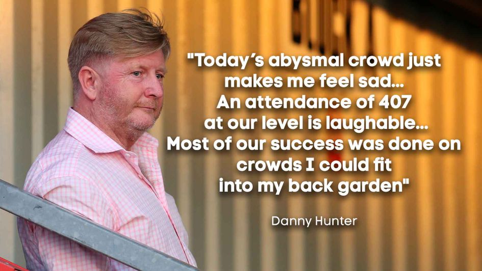 Boreham Wood chairman Danny Hunter is not happy with the club's fans